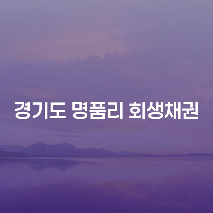경기도 명품리 회생채권과 투자사기 개인회생, 어떻게 신청해야 할까요?